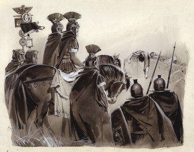 Brutus i Kasjusz nie żyją (gwasz na papierze) autorstwa Angus McBride