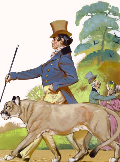 Edmund Keans puma (gwasz na papierze) autorstwa Angus McBride
