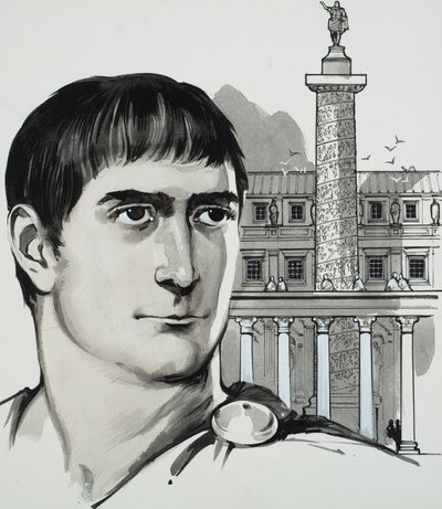 Cesarz Trajan (gwasz na papierze) autorstwa Angus McBride
