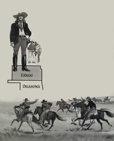Jeźdźcy w Kansas autorstwa Angus McBride