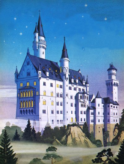 Neuschwanstein - bajkowy zamek zbudowany przez "szaleńca autorstwa Angus McBride