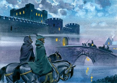 Robin Hood przed zamkiem w Nottingham autorstwa Angus McBride