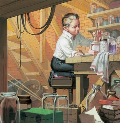 Thomas Alma Edison (1847-1931) (gwasz na papierze) autorstwa Angus McBride