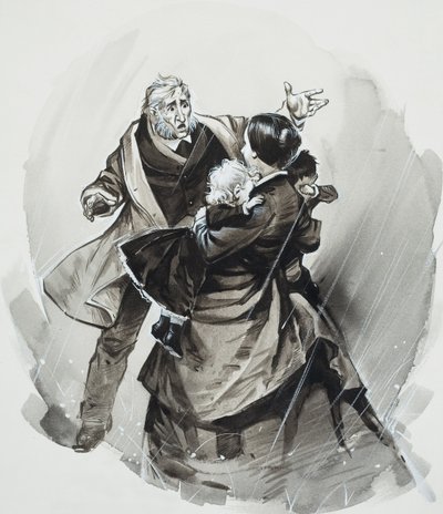 "Gdzie jest reszta z nich" (gwasz na papierze) autorstwa Angus McBride