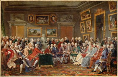 Salon Madame Geoffrin autorstwa Anicet Charles Lemonnier