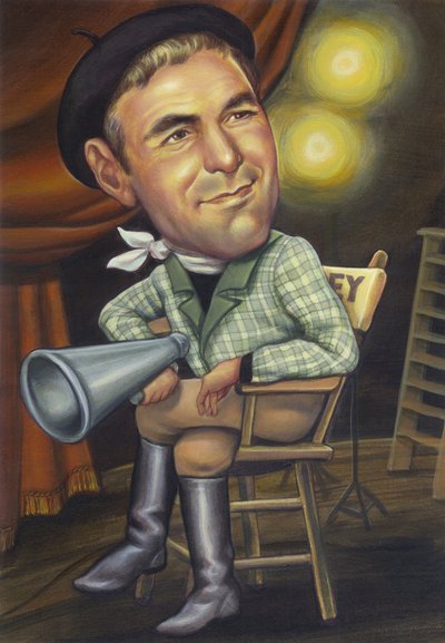 George Clooney, 2002 (akryl na płycie ilustracyjnej) autorstwa Anita Kunz
