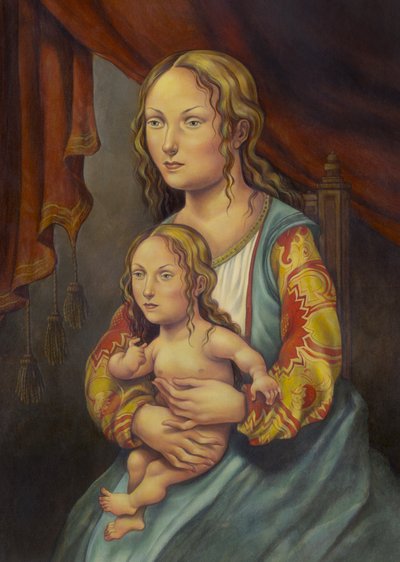 Jak matka, jak córka, 2005 (akryl na płycie ilustracyjnej) autorstwa Anita Kunz