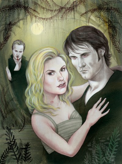 True Blood, 2009 (akryl na płycie ilustracyjnej) autorstwa Anita Kunz