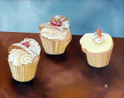 Trzy ciasta, 1998 autorstwa Anna Phillips