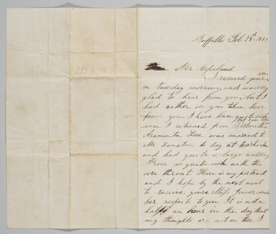 List do Johna Copelanda od jego żony Ann, 18 lutego 1861. autorstwa Ann Hurst Copeland