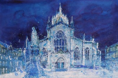 St Giles w nocy autorstwa Ann Oram