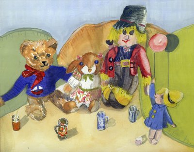Zabawki Granny Tuffys (wc na papierze) autorstwa Ann Robson