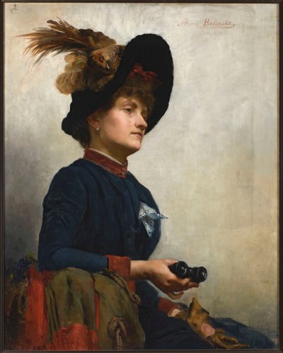 Portret kobiety w okularach pera autorstwa Anna Bilińska Bohdanowicz
