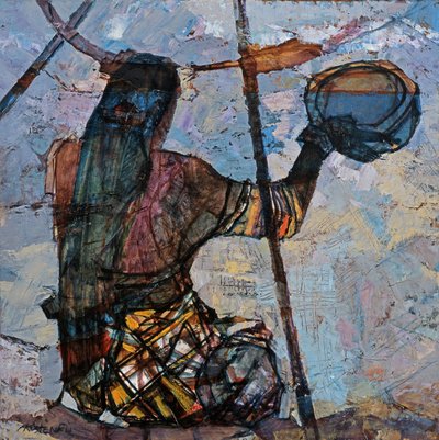 Kobieta rybaka autorstwa Anna Contemporary Artist Kostenko