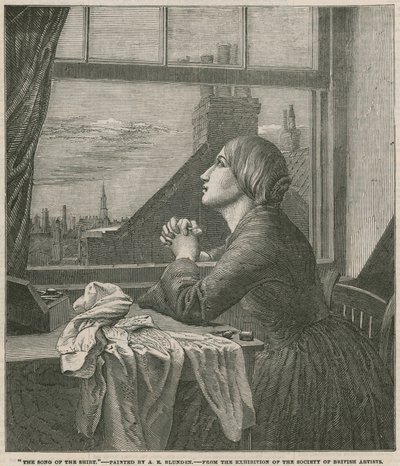 Pieśń o koszuli - malowany przez A E Blunden (rycina) autorstwa Anna E. Blunden
