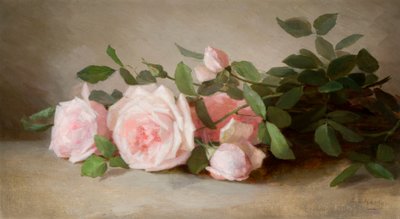 Martwa natura z różami 1880 (olej na płótnie) autorstwa Anna Eliza Hardy