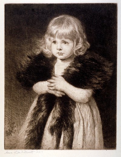 "Panna Mildred Carter - Boa Babci", c1864-1930. autorstwa Anna Lea Merritt
