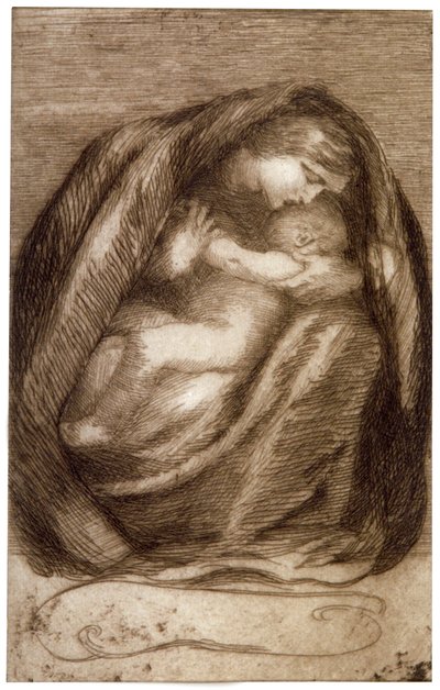 „Matka i Dziecko”, 1911 autorstwa Anna Lea Merritt