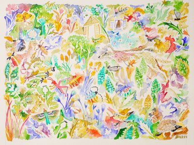 1 Swansong, 2023 (akwarela) autorstwa Anna Pugh