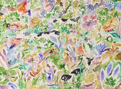 2 Swansong, 2023 (akwarela) autorstwa Anna Pugh