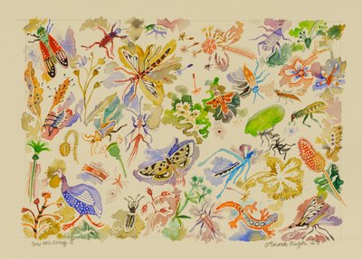 5 Swansong, 2023 (akwarela) autorstwa Anna Pugh