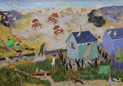 Połów dnia, 2016 (akryl) autorstwa Anna Pugh