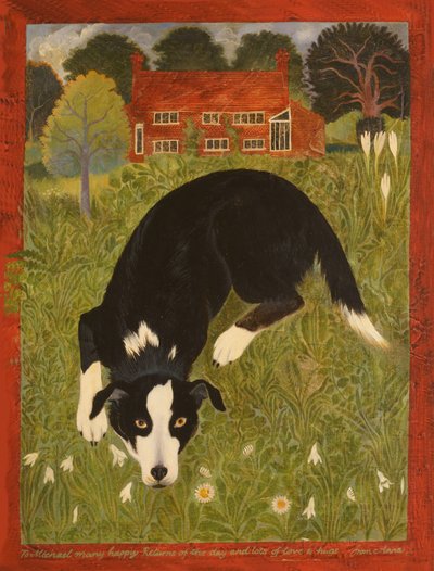 Pies Collie (akryl) autorstwa Anna Pugh