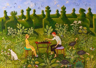 Decyzje Decyzje, 2020 (akryl) autorstwa Anna Pugh