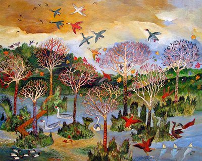 Everglade, 2013 (akryl) autorstwa Anna Pugh