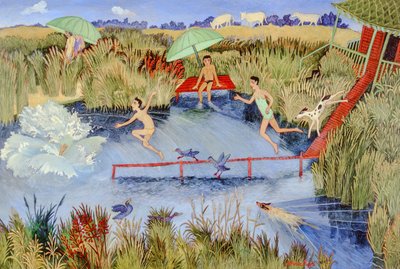 Gorący dzień, 2009 (akryl) autorstwa Anna Pugh