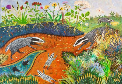 Housekeeping, 2019 (akryl) autorstwa Anna Pugh
