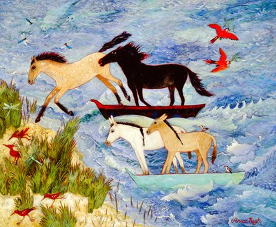 Landfall, 2008 (akryl) autorstwa Anna Pugh