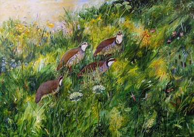 Długa trawa, 2022 (akryl na płycie) autorstwa Anna Pugh