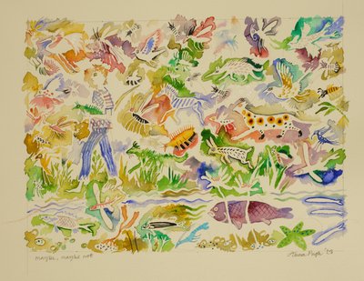 Może, może nie, 2023 (akwarela) autorstwa Anna Pugh