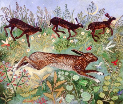 Moon Run, 2010 (akryl) autorstwa Anna Pugh