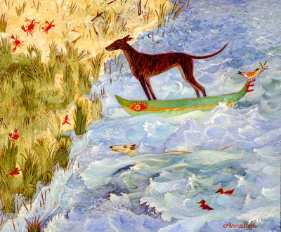 Prawie tam, 2008 (akryl) autorstwa Anna Pugh