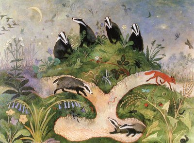 Nocne niebo, 2001 (akryl) autorstwa Anna Pugh