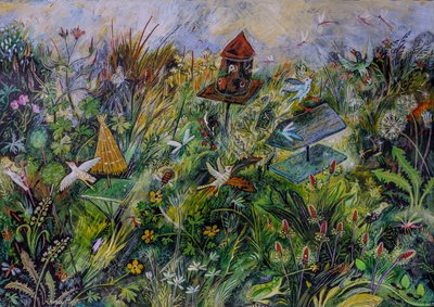 Ok, więc narysuj żabę, 2022 (akryl na płycie) autorstwa Anna Pugh