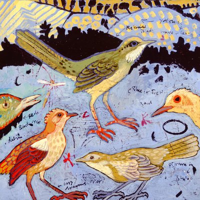 Małe ptaki, 2006 (akryl) autorstwa Anna Pugh