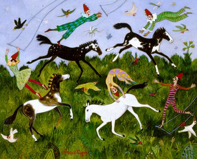 Swingalong, 2006 (akryl) autorstwa Anna Pugh
