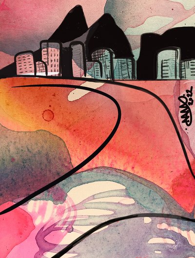 Pełna życia ścieżka wśród miejskich krajobrazów autorstwa Anna Viklund