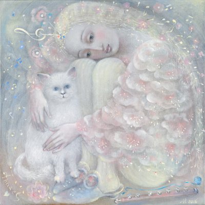 Czułość, 2016 (olej na belgijskim płótnie) autorstwa Annael Anelia Pavlova