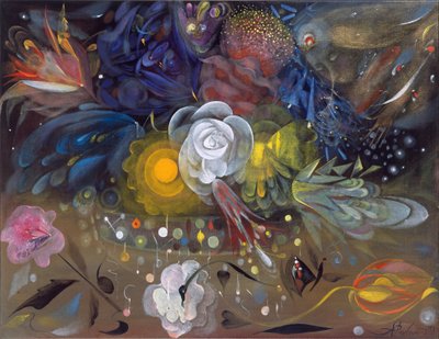 Kwiaty małej Idy, 2008 (olej na belgijskim płótnie) autorstwa Annael Anelia Pavlova