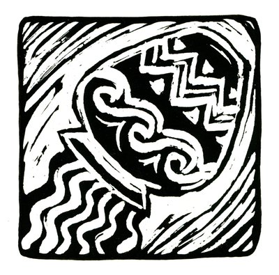 Horoskop (Wodnik), 2017 (wydruk na płótnie) autorstwa Annalisa Morrocco