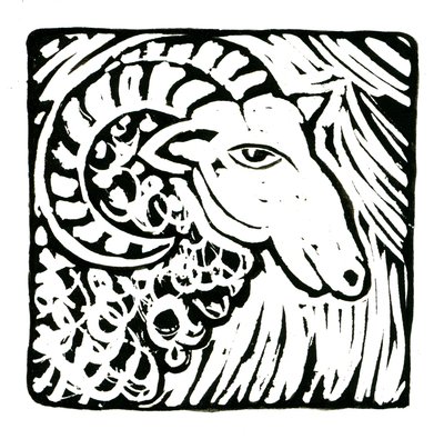 Horoskop (Baran), 2017 (wydruk na płótnie) autorstwa Annalisa Morrocco