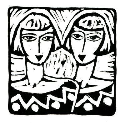 Horoskop (Bliźnięta), 2017 (wydruk na płótnie) autorstwa Annalisa Morrocco