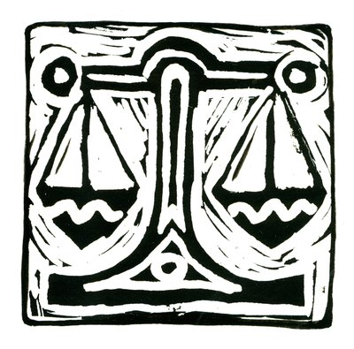 Horoskop (Waga), 2017 (wydruk na płótnie) autorstwa Annalisa Morrocco