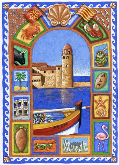 Langwedocja, 2015 (gwasz) autorstwa Annalisa Morrocco