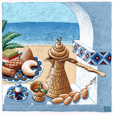 Marokańskie przysmaki, 2010 (gwasz) autorstwa Annalisa Morrocco