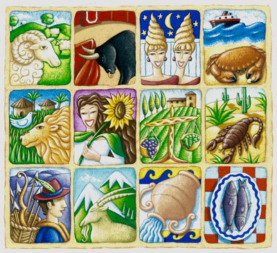 Zodiak, 2016 (gwasz) autorstwa Annalisa Morrocco